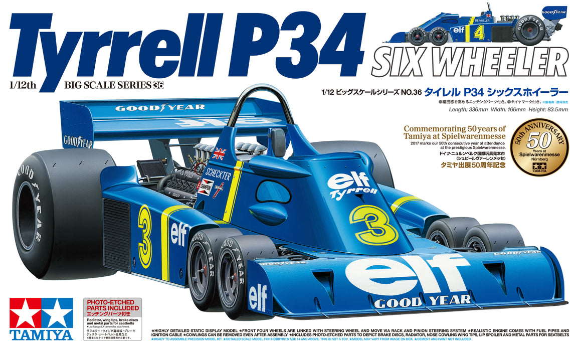 Tamiya 1/12 Big Scale Tyrrell P34 Six Wheeler (mit PE Parts) - 12036