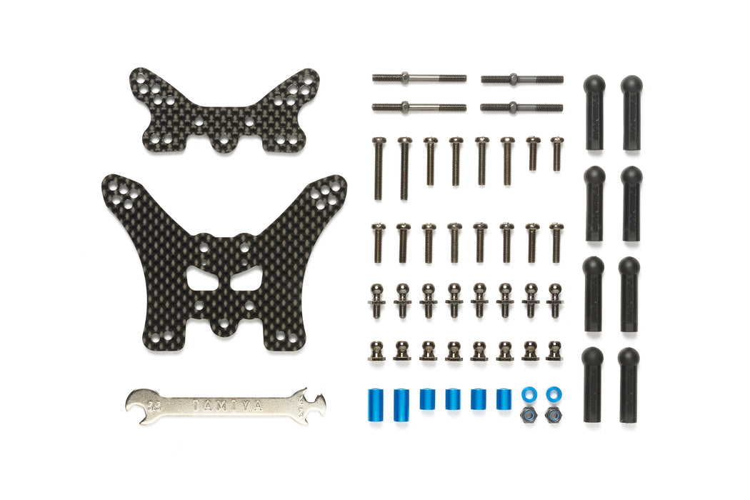 Tamiya TT-02B Carbon FR Damper Stays (F + R) - 54754