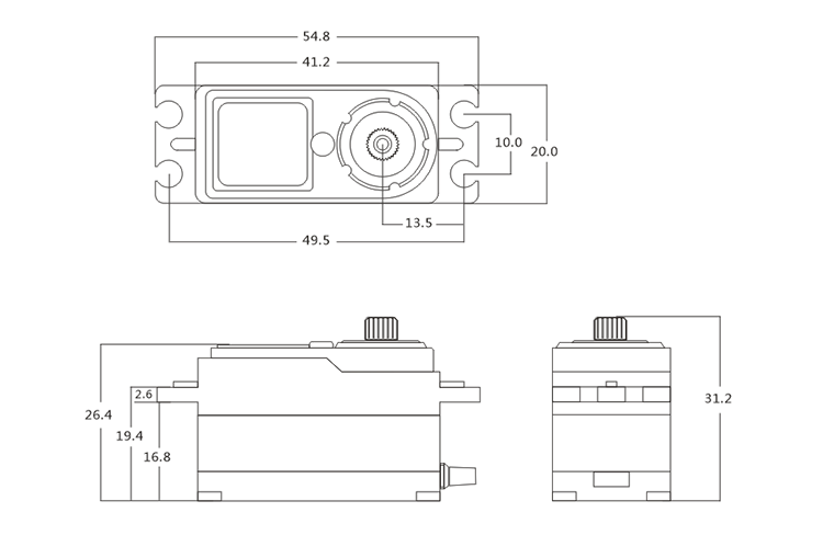 SRT Servo CH6012 1/10 Onroad HV (0.06s/8.4V/12kg)