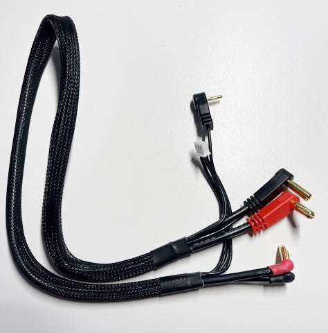 TQ- Wires 2S complete charge cable with 5mm bullets and strain reliefs