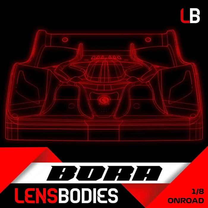 Lens Bodies - 1/8 ONROAD BODY BORA LIGHT WEIGHT - Pre Cut Infinity- BRA-UL-INFINITY (1)