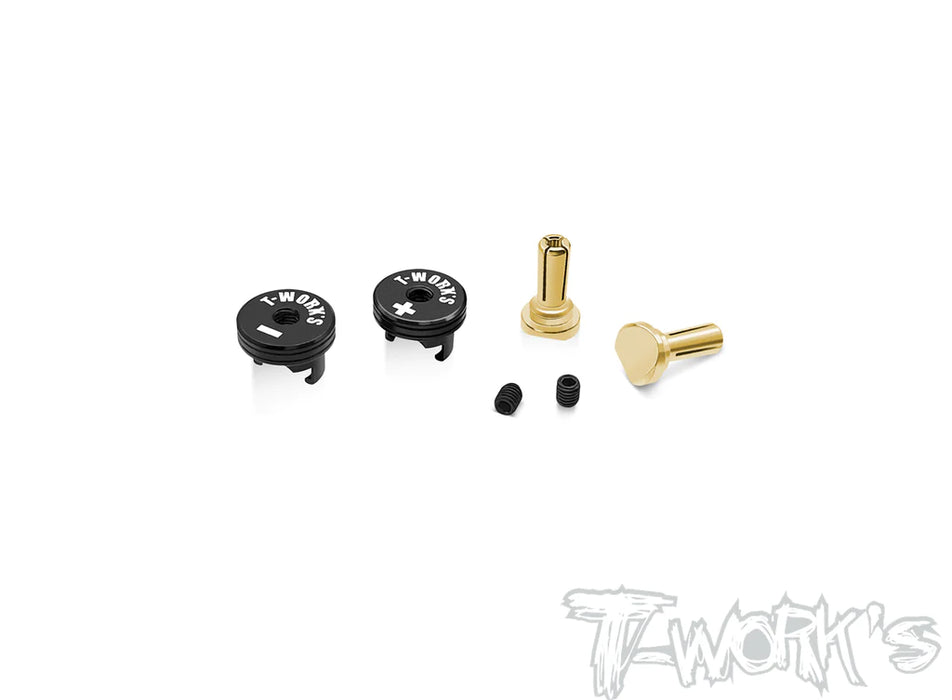 T-Works EA-040-4-BB Polarity Heatsink Connector 4mm (2) - Black/Black