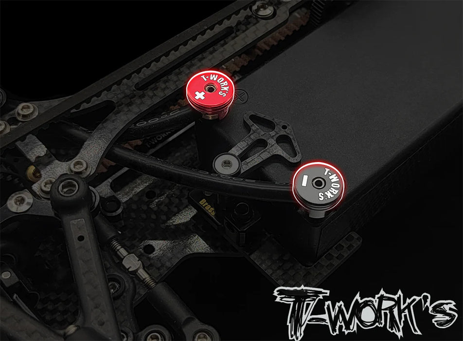 T-Works EA-040-4-BB Polarity Heatsink Connector 4mm (2) - Black/Red