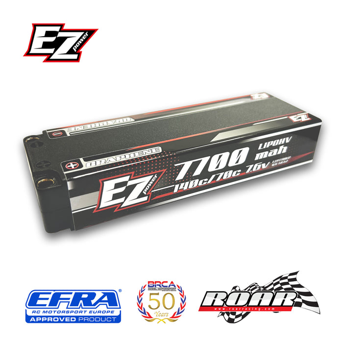 EZ POWER LIPO 7700MAH 7.6V 2S 140/70C HV GRAPHENE - 5MM