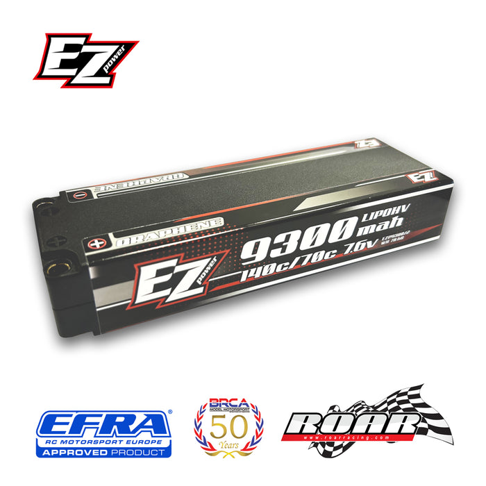 EZ POWER LIPO 9300MAH "Long-Run" 7,6V 2S 140/70C HV GRAPHENE - 5MM