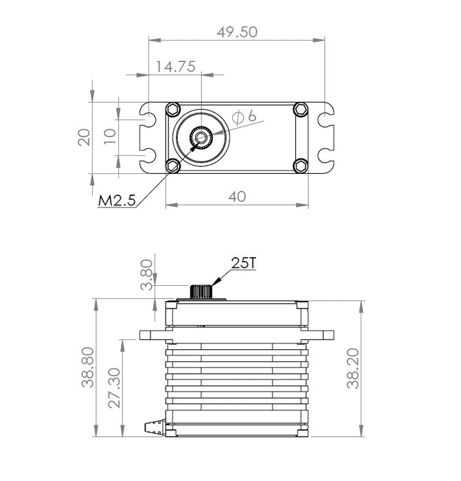 MKS Servo HBL550 (0.094s/36kg/7.4V) Brushless