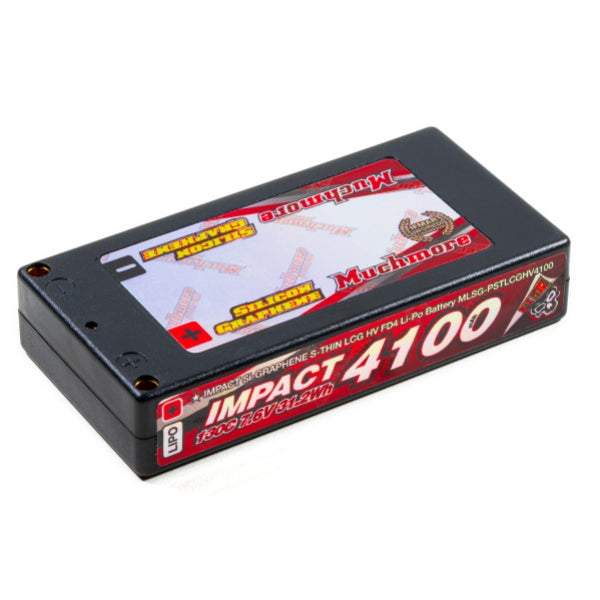 MUCHMORE IMPACT "Silicon Graphene" HV FD4 Super Thin LCG 4100mAh / 7.6V 130C Hard Case (1) MLSG-PSTLCGHV4100