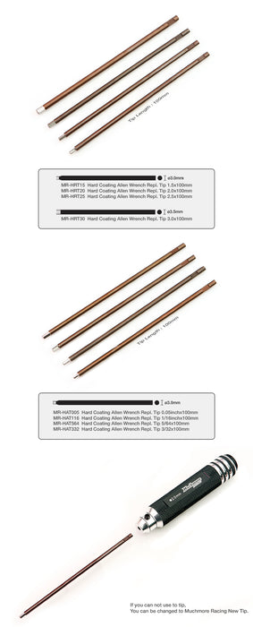 MUCHMORE Hard Coating Allen Wrench Repl. Tip 5/64x100mm (1) MR-HAT564