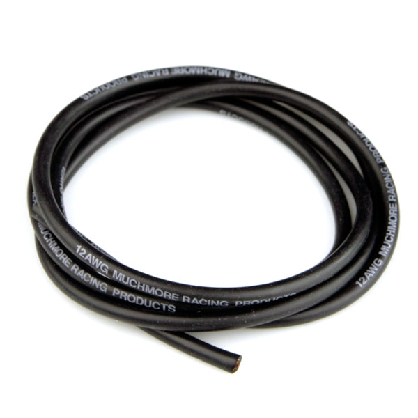 MUCHMORE Super Flexible High Current Silicon Wire 12 AWG Black 100cm (1) MR-SFWK12