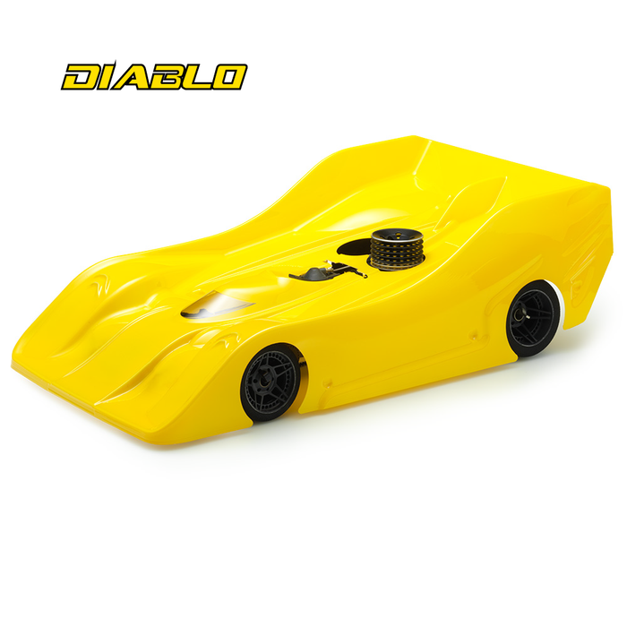 Xtreme R18 DIABLO 1/8 Scale Onroad Nitro Competition Body Shell - Light 1.0mm - MTB0408-10