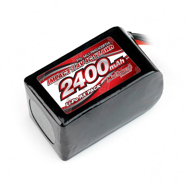 MUCHMORE IMPACT FD4 Li-Po Battery 2400mAh/7.4V 4C Hmp Size for Receiver (1) MLI-RH2400FD4