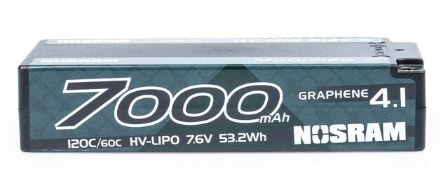 Nosram Graphene-4.1 7000mAh HV Mid Size Shorty LiPo 7.6V 120C/60C - 261g - 999749