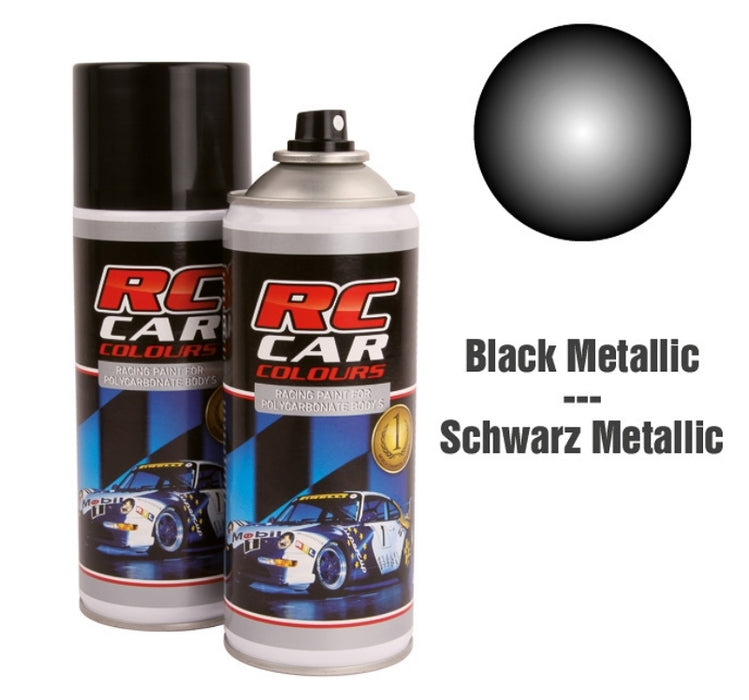 RC Car Colors METALIC BLACK 935 Lexan Color Spray 150ml - PRC00935