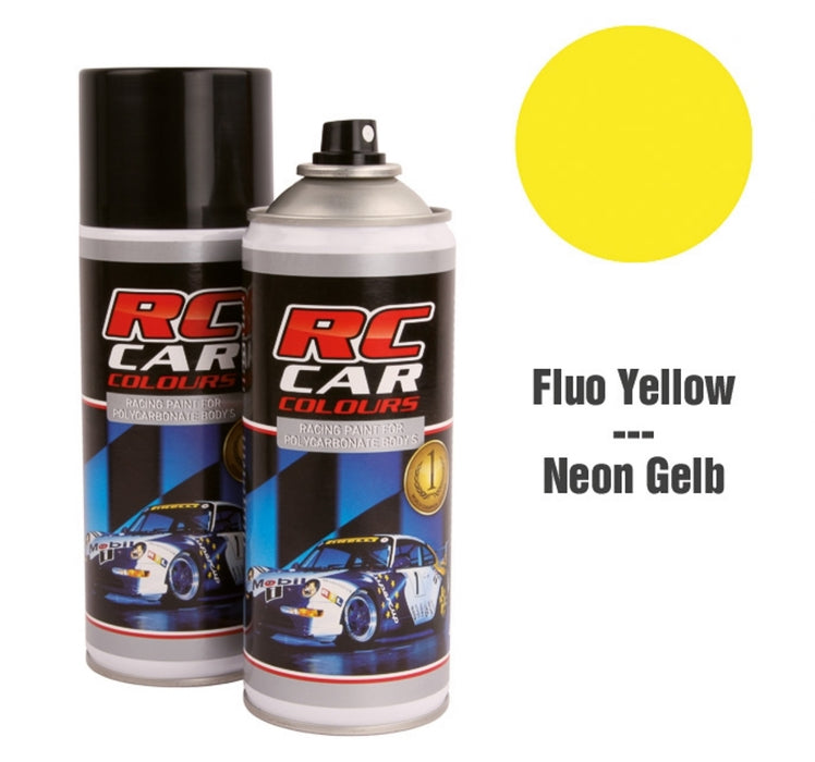 RC Car Colors FLUO YELLOW 007 Lexan Color Spray 150ml - PRC01007