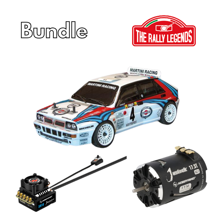 Rally Legends Lancia Delta Integrale Evo 2 Rally 1992 - 1:10 RTR combo with Justock 17.5T 3650 SD G2.1+ Justock G3S ESC set