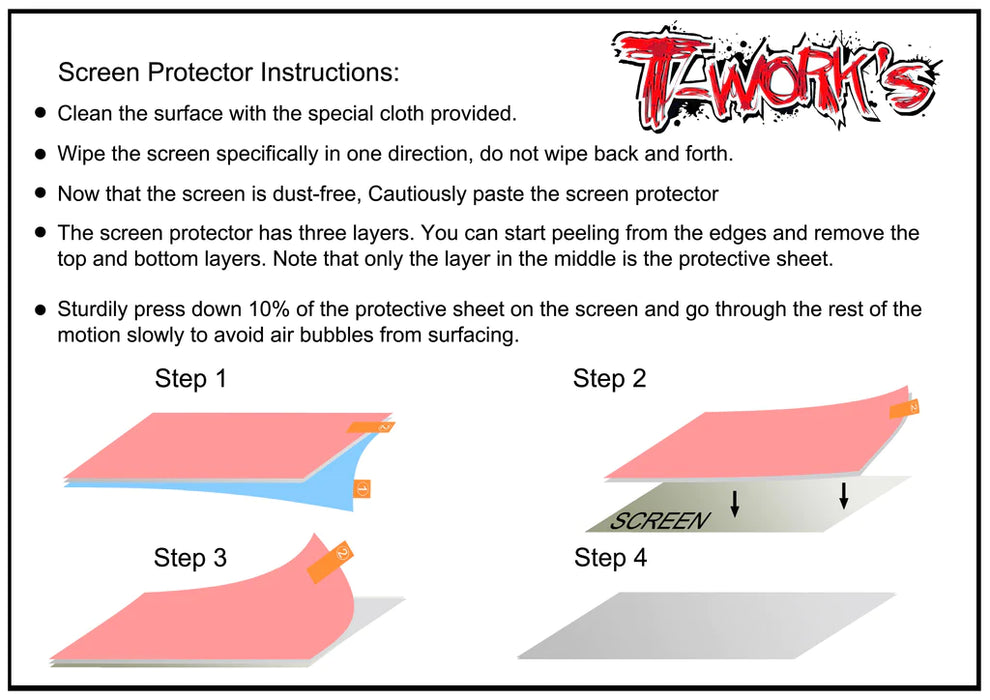 T-Works TA-085-M17 Sanwa & Airtronics M17 Screen Protector