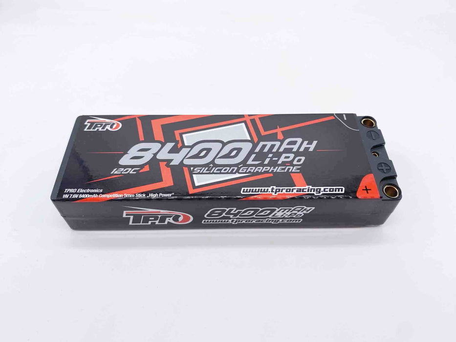 TPRO Lipo 8400mah HV 7.6V 2S 120C Competition - 5mm - HIGH POWER - TP73014