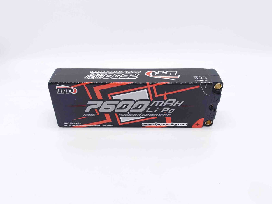 TPRO Lipo 7600mah HV 7.6V 2S 120C Competition - 5mm - Light Weight - TP73015