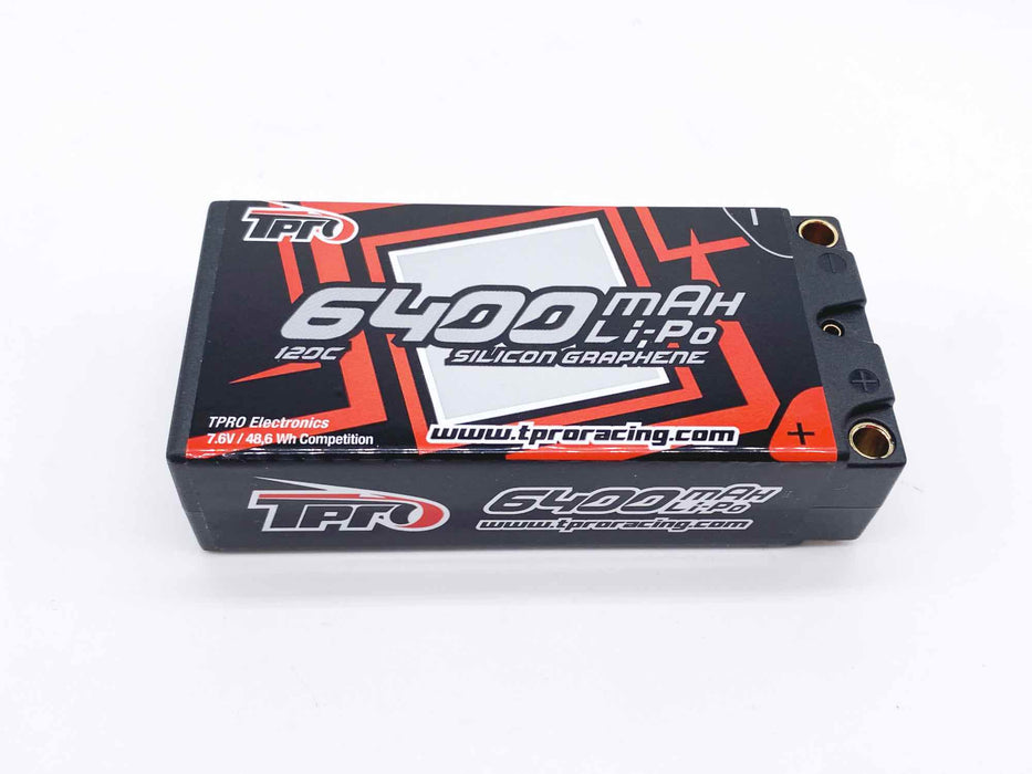 TPRO Lipo 6400mah "Shorty" HV 7.6V 2S 120C Competition - 5mm - TP73016