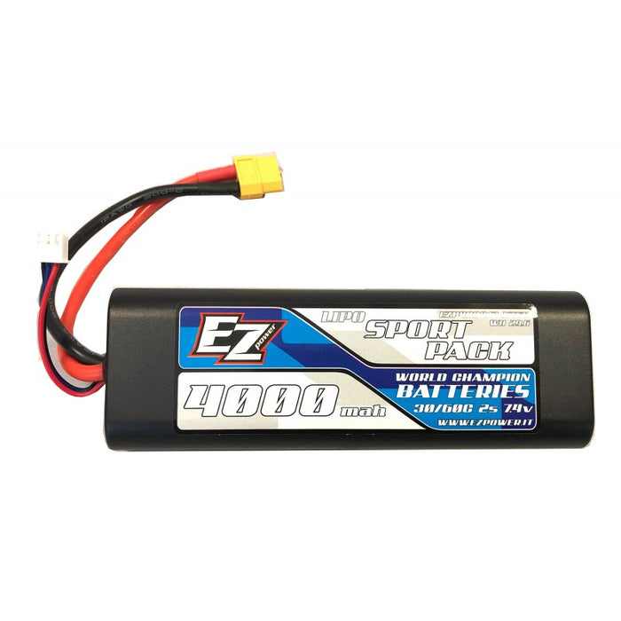 EZ POWER LIPO 4000MAH 7.4V 2S 30/60C - XT60 