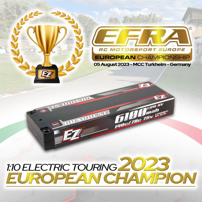 EZ POWER LIPO 6100MAH ULCG 7.6V 2S 140/70C HV GRAPHENE - 5MM 