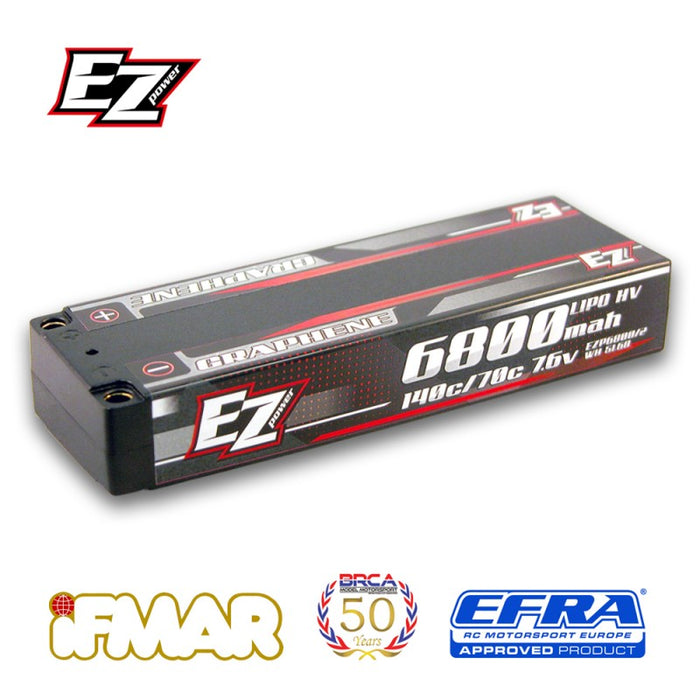 EZ POWER LIPO 6800MAH LCG 7.6V 2S 140/70C HV GRAPHENE - 5MM