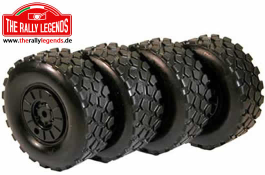 Rally Legends Iveco Trakker Tires glued on rims set (4)