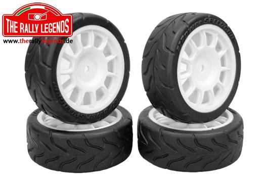 Rally Legends Speedgrip Tires glued on challenge rims set (4)