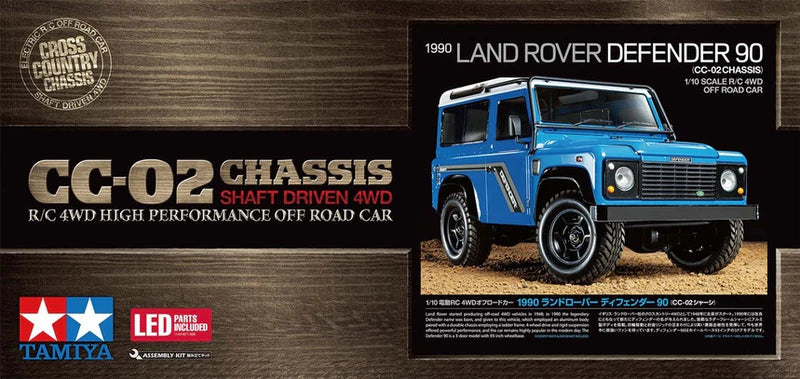 Tamiya Land Rover 90 Defender L Blue (painted) CC-02 - 47478A (excluding ESC)