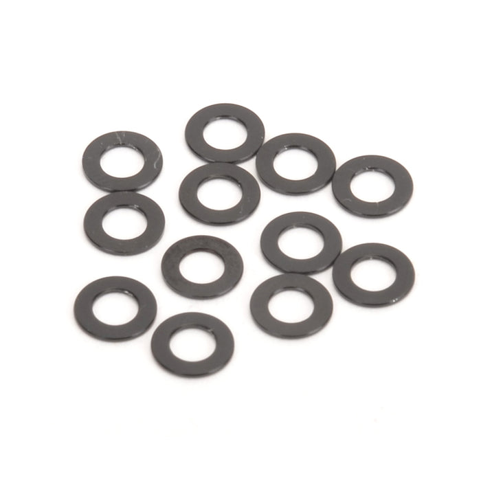 Schumacher BLACK ALLOY WASHERS 0.50MM (12) - U4862