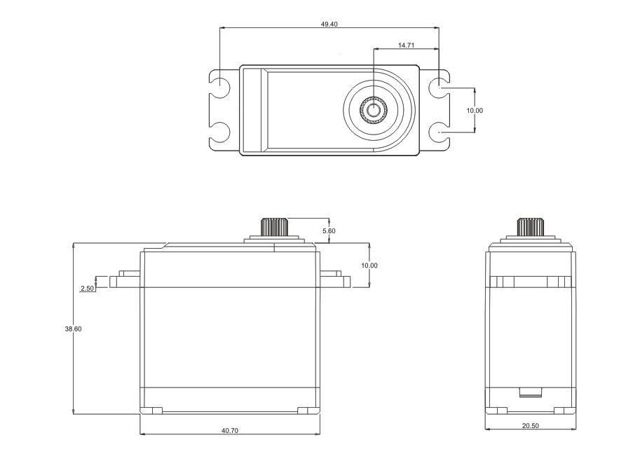 SRT Servo W25 1/10 & 1/8 Offroad HV WATERPROOF (0.14s/7.4V/25kg) Digital